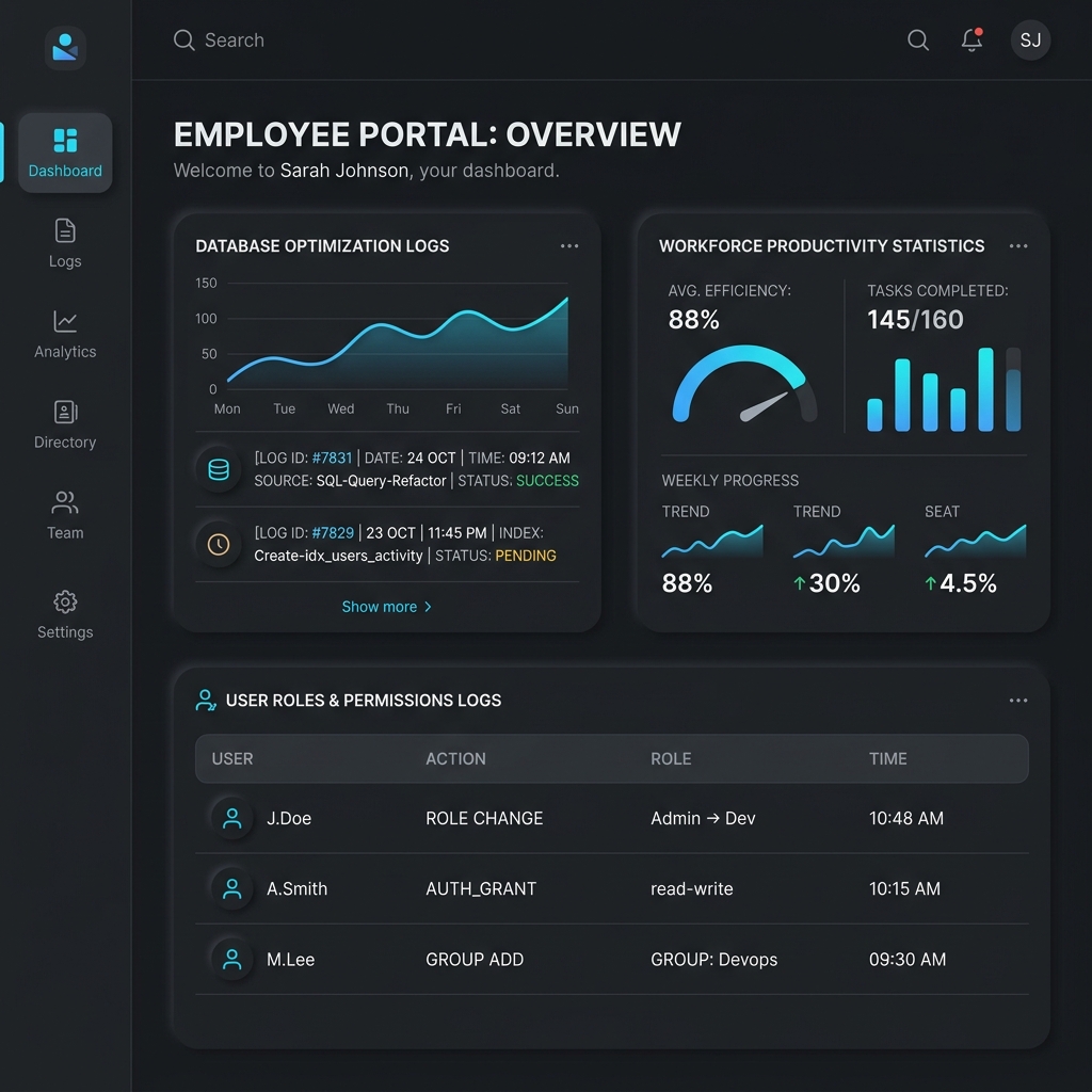 Metalixia — Employee Dashboard preview